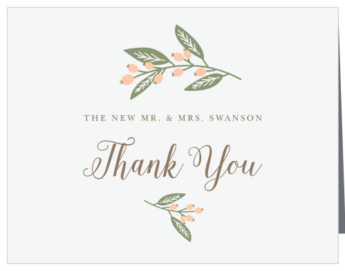Springtime Berries Wedding Thank You Cards