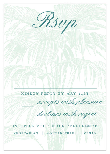 Palms of Paradise Response Cards