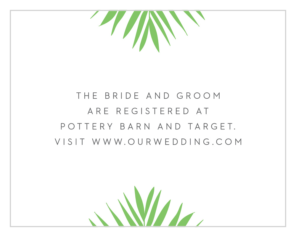 Tropical Flamingo Registry Cards