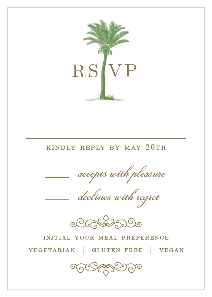Caribbean Palm Response Cards