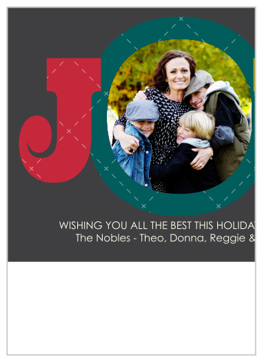 This card will be sure to insight Joy into everyone who receives it! It features 2 photos set with a beautiful plaid look.