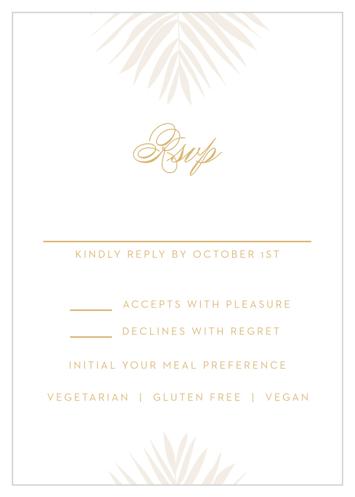 Palm Beach Foil Response Cards