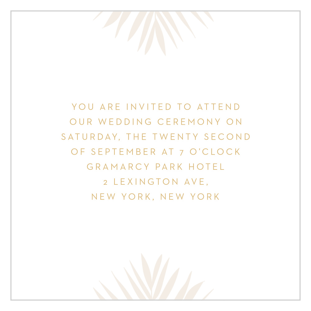 Palm Beach Foil Ceremony Cards