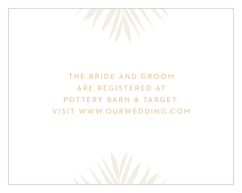 Palm Beach Foil Registry Cards