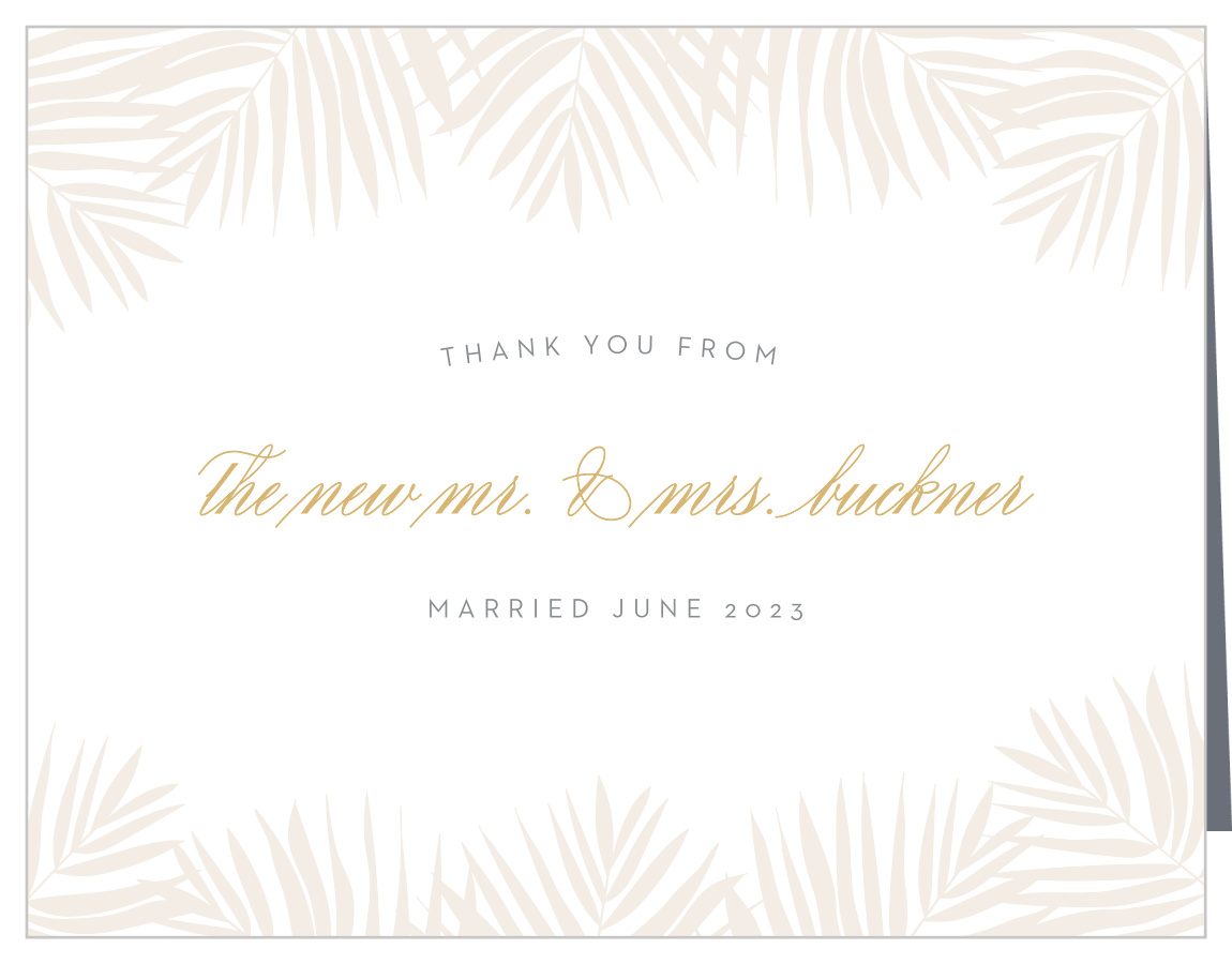 Palm Beach Foil Wedding Thank You Cards