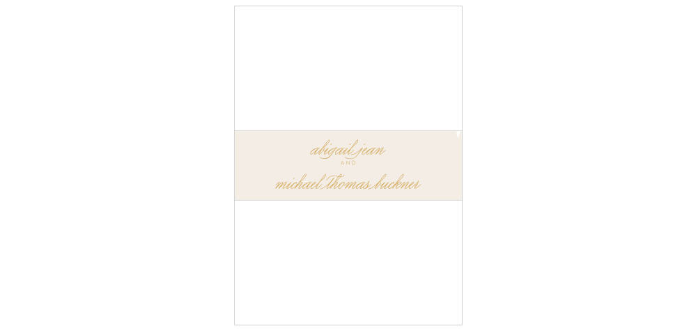 Palm Beach Foil Wedding Belly Bands