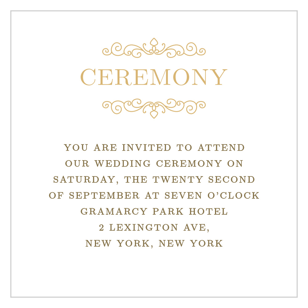 Caribbean Palm Foil Ceremony Cards
