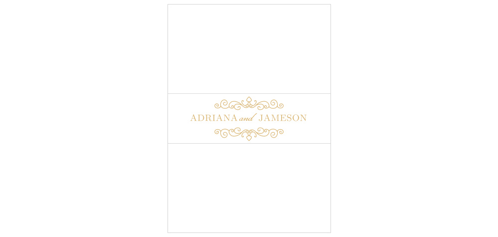 Caribbean Palm Foil Wedding Belly Bands