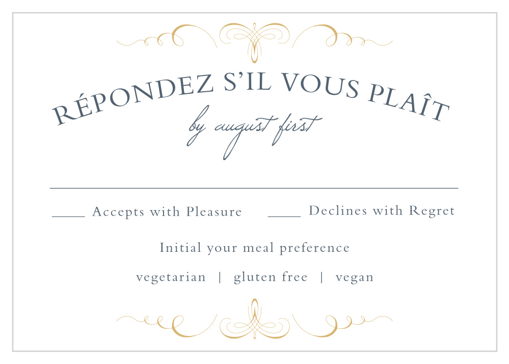Old World Winery Foil Response Cards