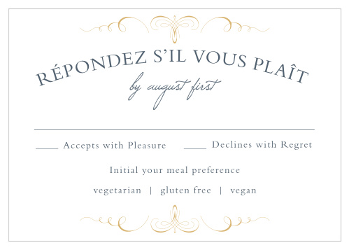 Old World Winery Foil Response Cards