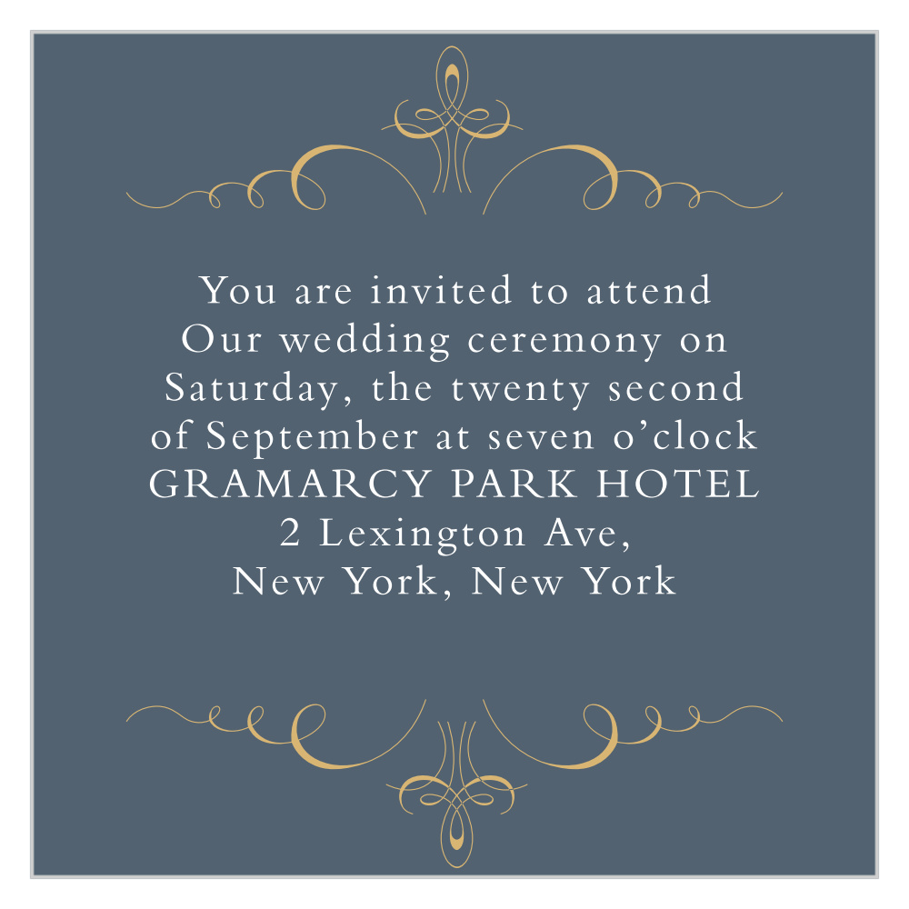 Old World Winery Foil Ceremony Cards