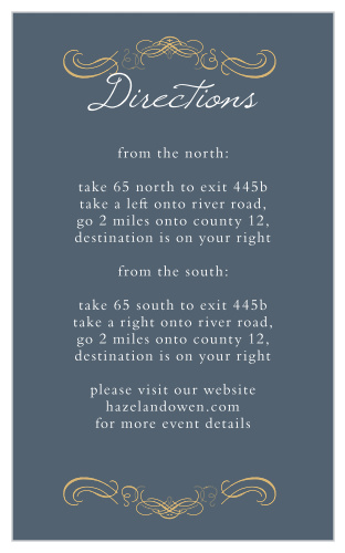 Old World Winery Foil Direction Cards