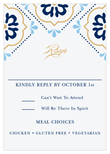 Spanish Tile Foil Response Cards