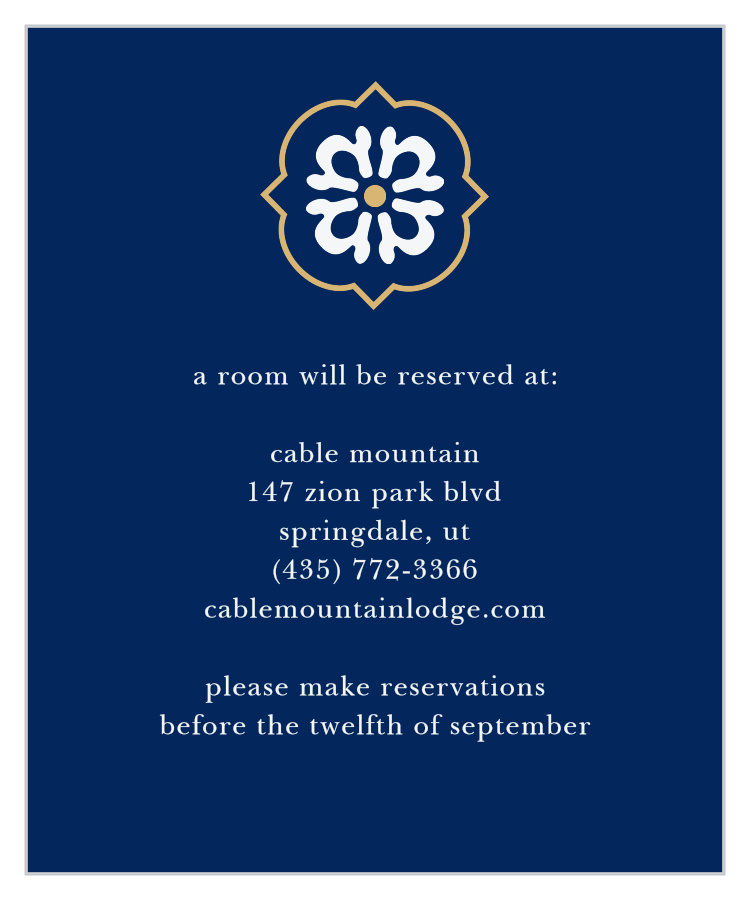Spanish Tile Foil Accommodation Cards