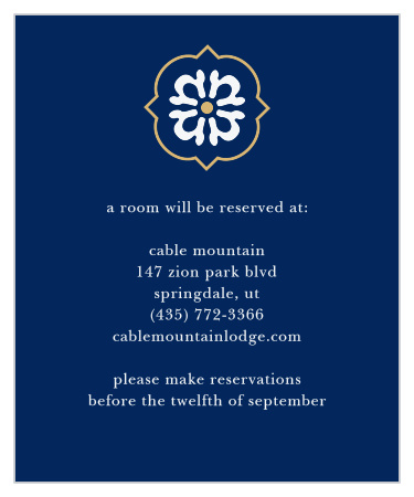 Spanish Tile Foil Accommodation Cards