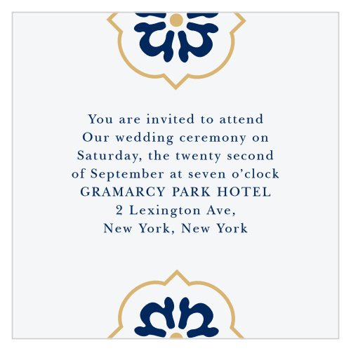 Spanish Tile Foil Ceremony Cards