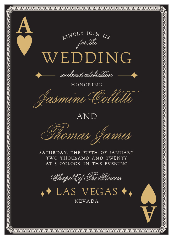 Lady Luck Foil Wedding Invitations