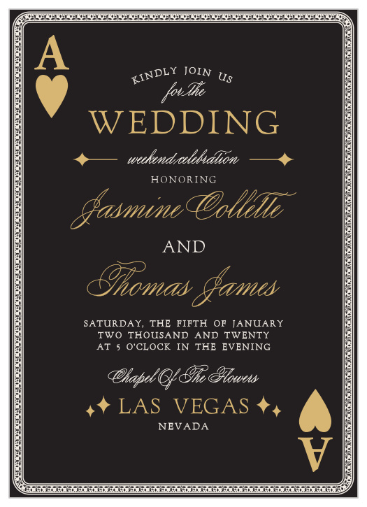 Lady Luck Foil Wedding Invitations