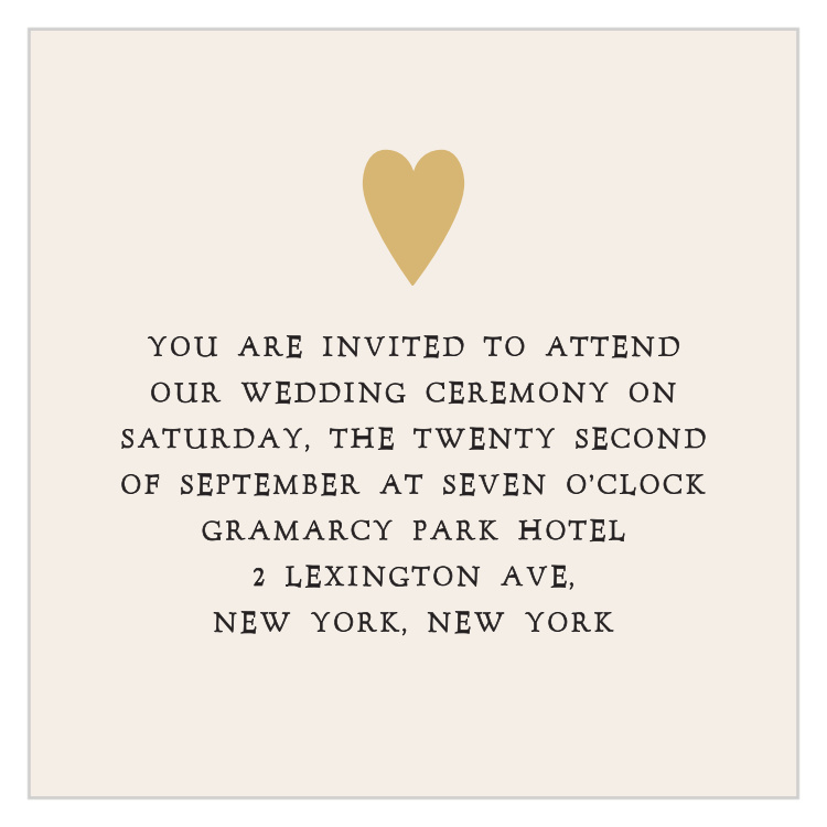 Lady Luck Foil Ceremony Cards