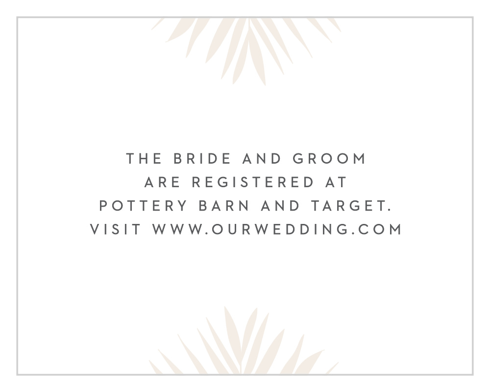Tropical Flamingo Foil Registry Cards