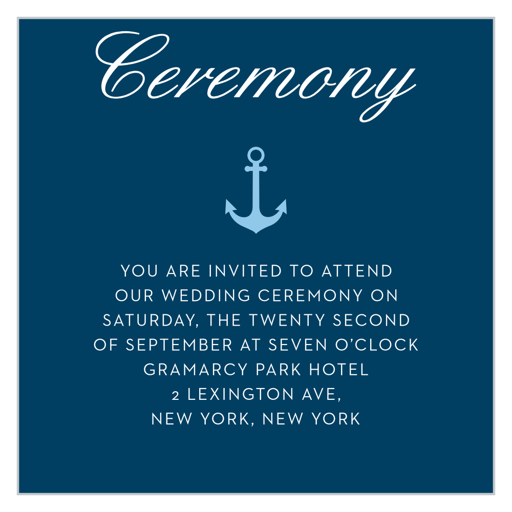 Nautical Compass Ceremony Cards