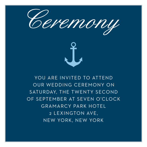 Nautical Compass Ceremony Cards
