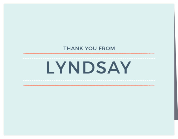 Dotted Lines Boy Baby Shower Thank You Cards