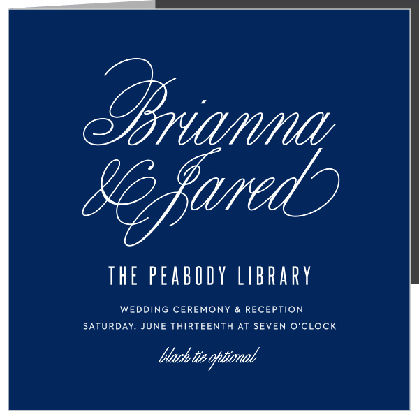 The Traditional Script Storybook Wedding Invitations are a classic way to invite friends and family to celebrate with you. 