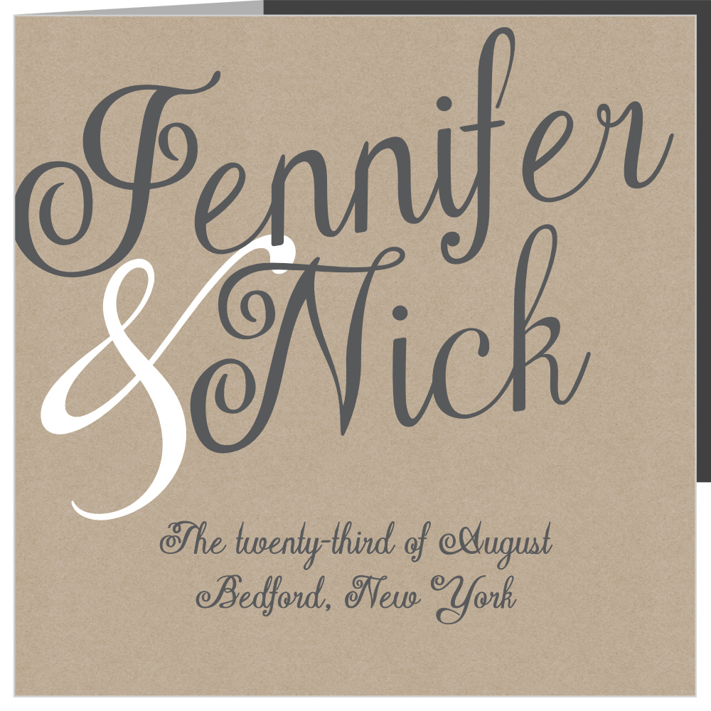 Elegant Kraft Storybook Wedding Invitations