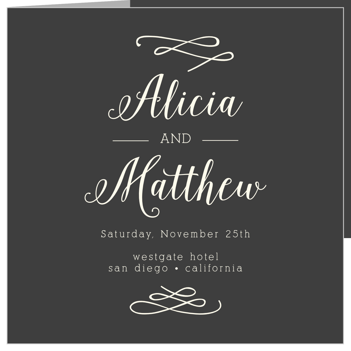Whimsical Calligraphy Storybook Wedding Invitations