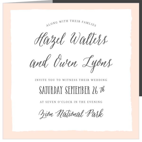 Give guests an invitation they’ll remember with the Painted Border Storybook Wedding Invitations.