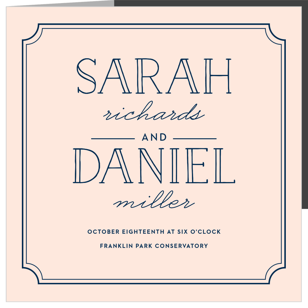 Type Frame Storybook Wedding Invitations