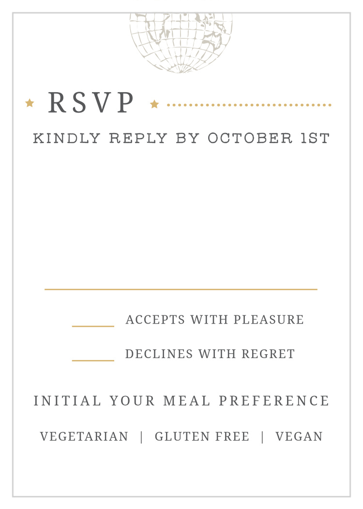 Bon Voyage Foil Response Cards