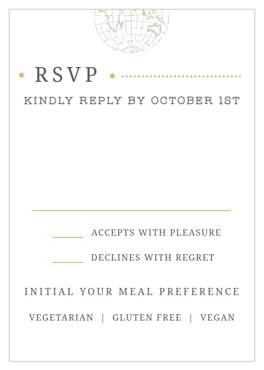 Bon Voyage Foil Response Cards
