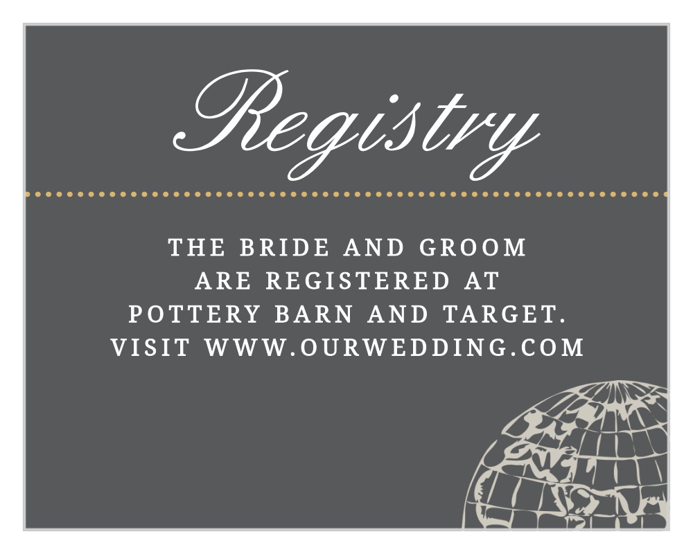 Bon Voyage Foil Registry Cards