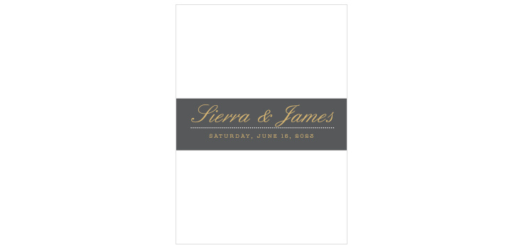 Bon Voyage Foil Wedding Belly Bands