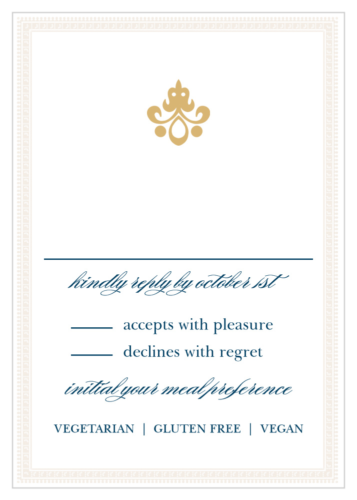 Moroccan Frame Foil Response Cards