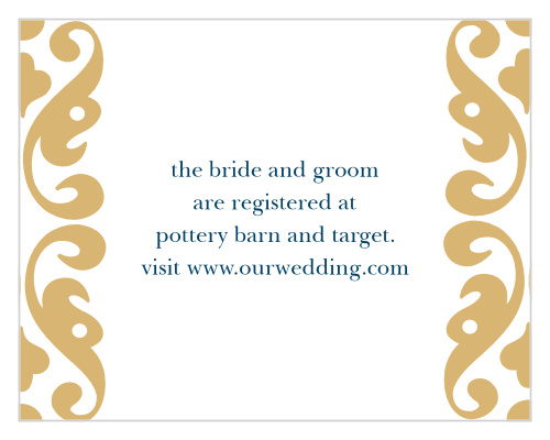 Moroccan Frame Foil Registry Cards