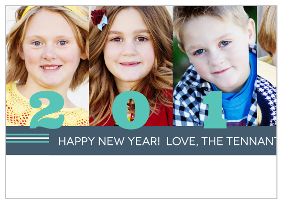 Show off your pretty faces on this card! Family Portraits New Years Cards is the perfect way to show how you have changed in the past year!