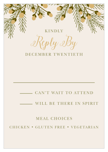Pine Berries Foil Response Cards