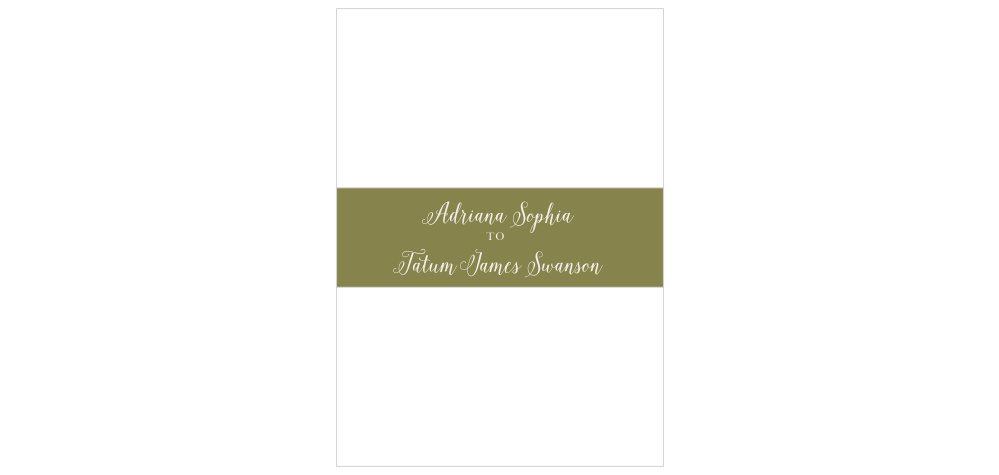 Pine Berries Foil Wedding Belly Bands