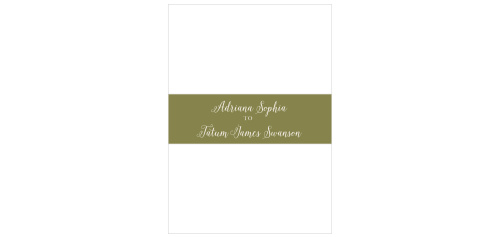 Pine Berries Foil Wedding Belly Bands