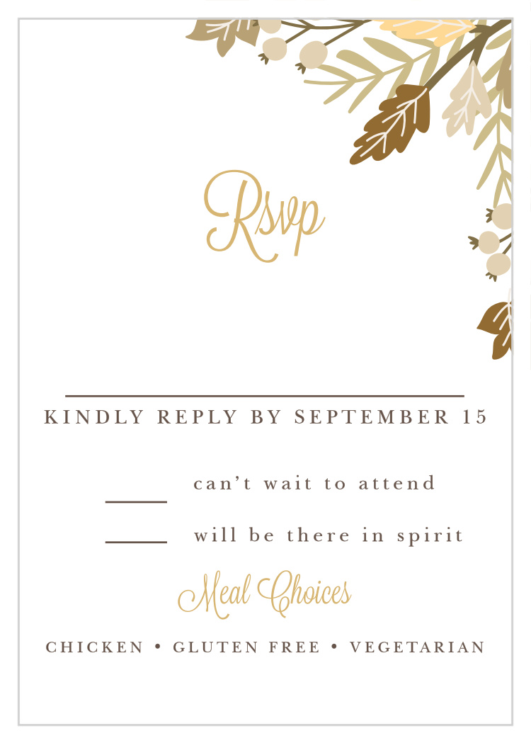 Falling Leaves Foil Response Cards