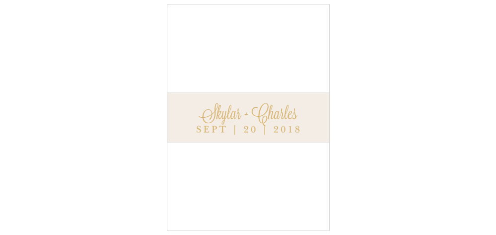 Falling Leaves Foil Wedding Belly Bands
