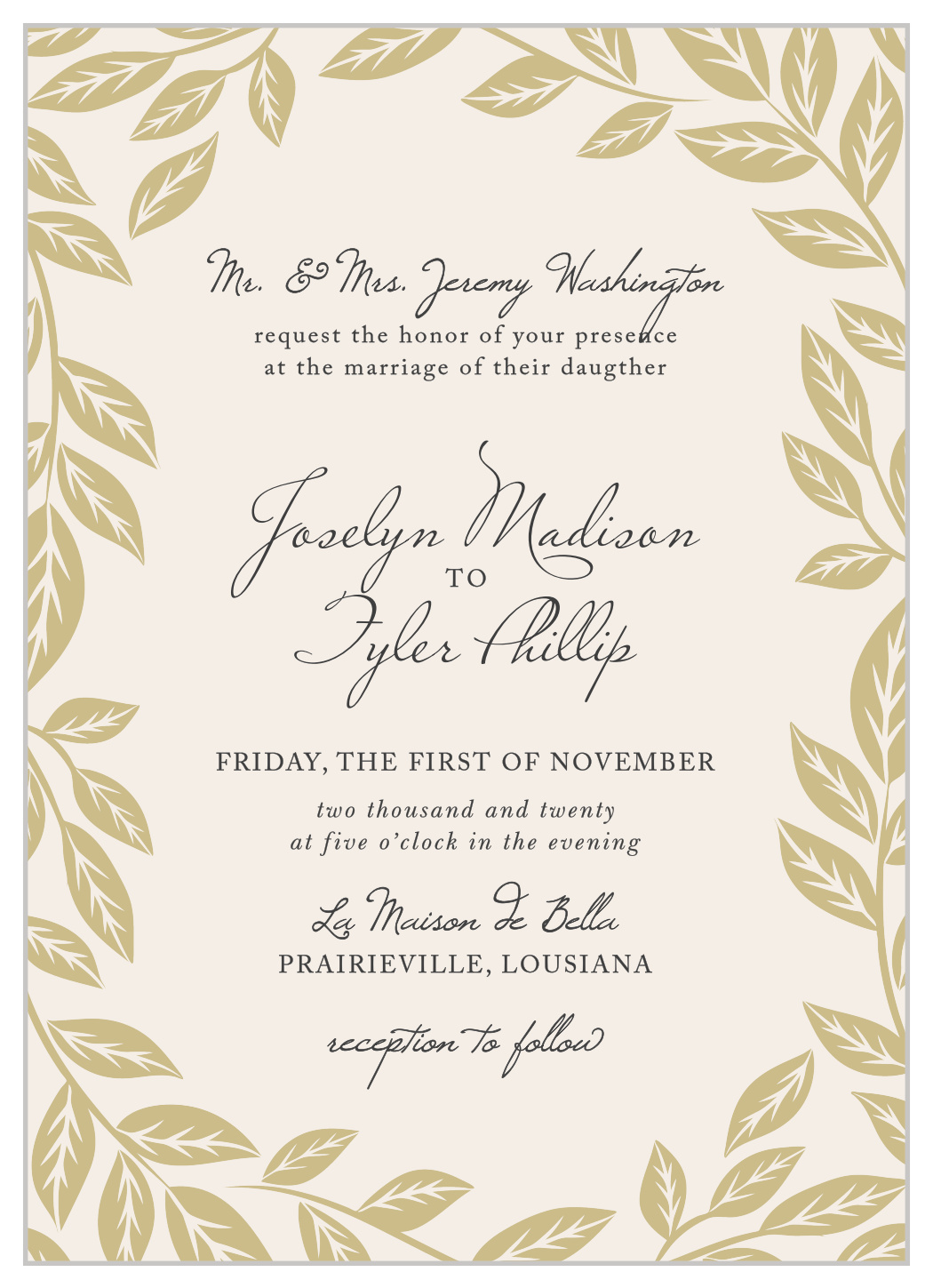Lovely Laurel Wedding Invitations