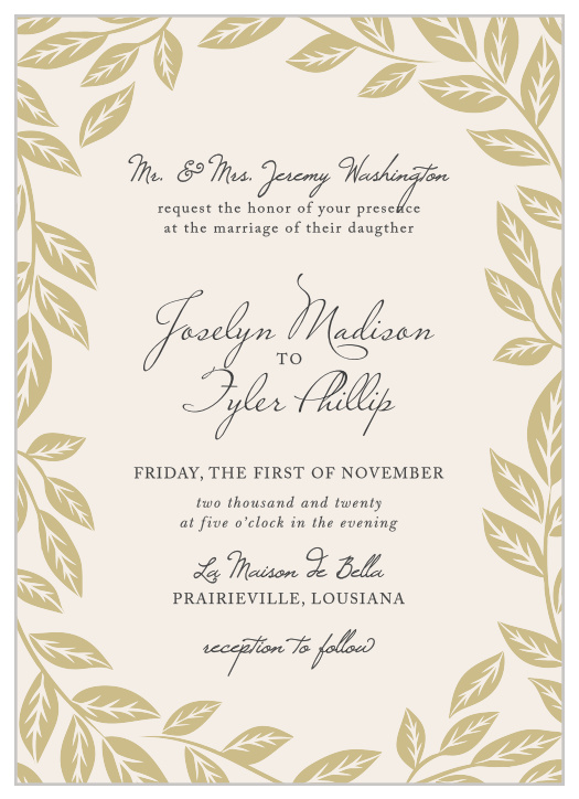Lovely Laurel Wedding Invitations