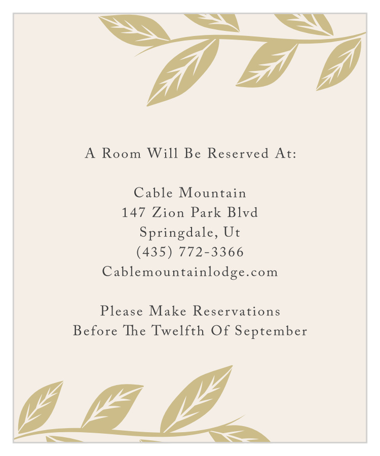 Lovely Laurel Accommodation Cards