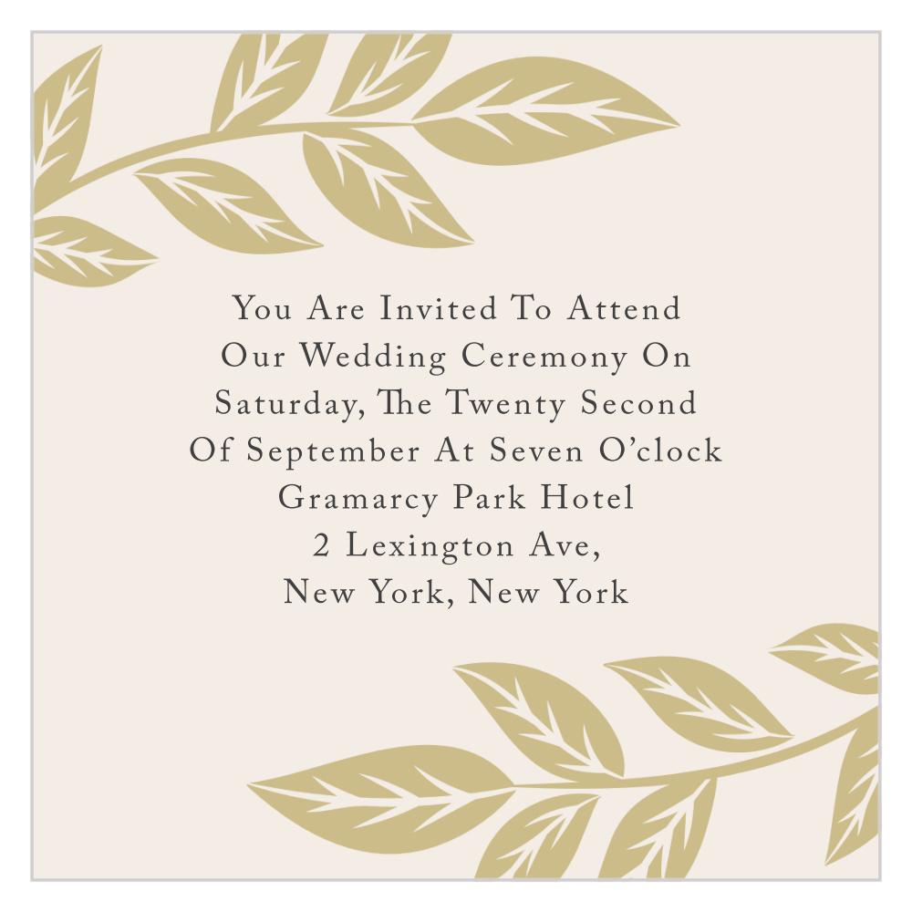 Lovely Laurel Ceremony Cards