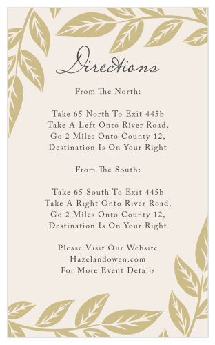 Lovely Laurel Direction Cards