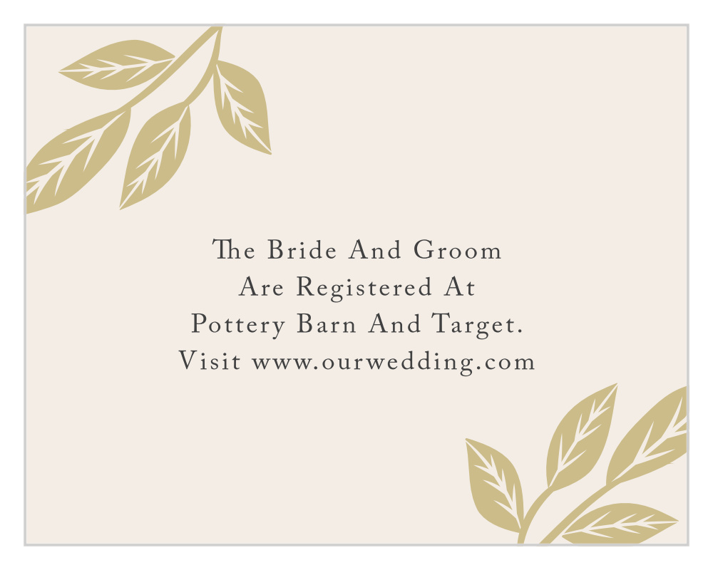 Lovely Laurel Registry Cards